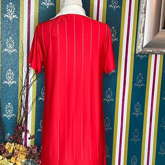 Adidas Red Pinstripe Polo Dress - Picture 3 of 3